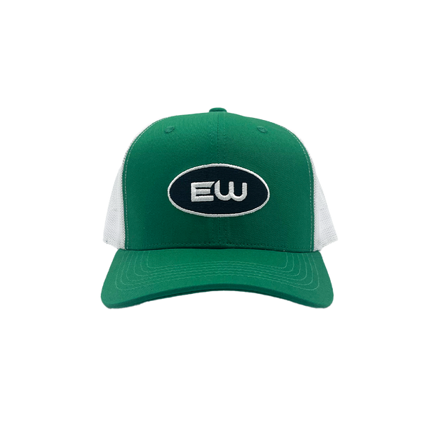 EW Trucker Hat - Green - Empty Whole Women's Streetwear - Girls Snapback Trucker Hat
