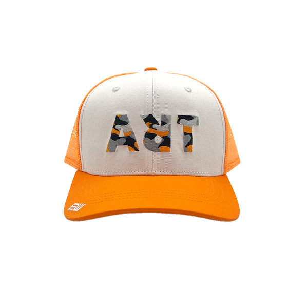 Camo Art Trucker Hat - Orange - Empty Whole Women's Streetwear - Girls Snapback Trucker Hat