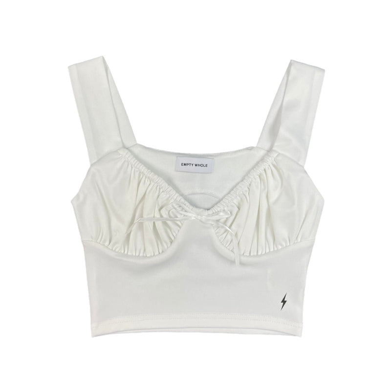 White 90's Style Cami Top Empty Whole