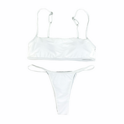 White Hollow Top Bikini Set - Empty Whole Swimwear