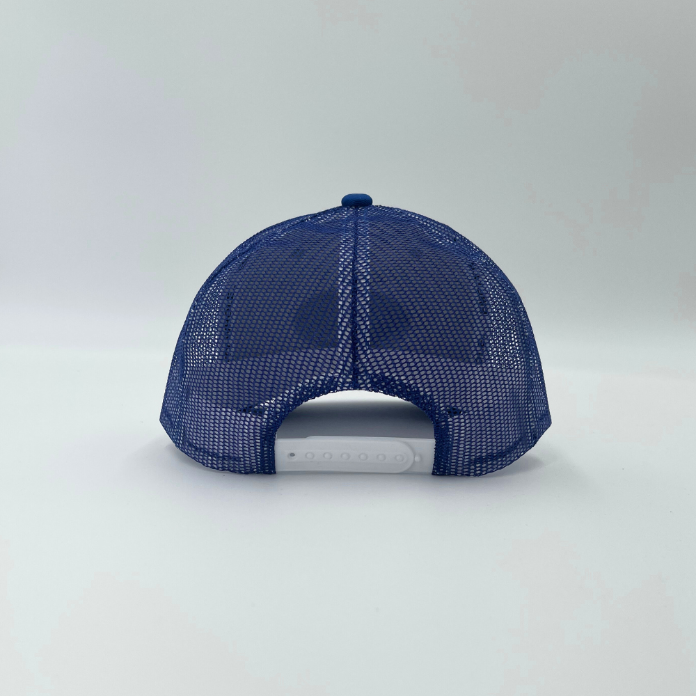 Empty Whole Ellipse Logo Trucker Hat - Blue