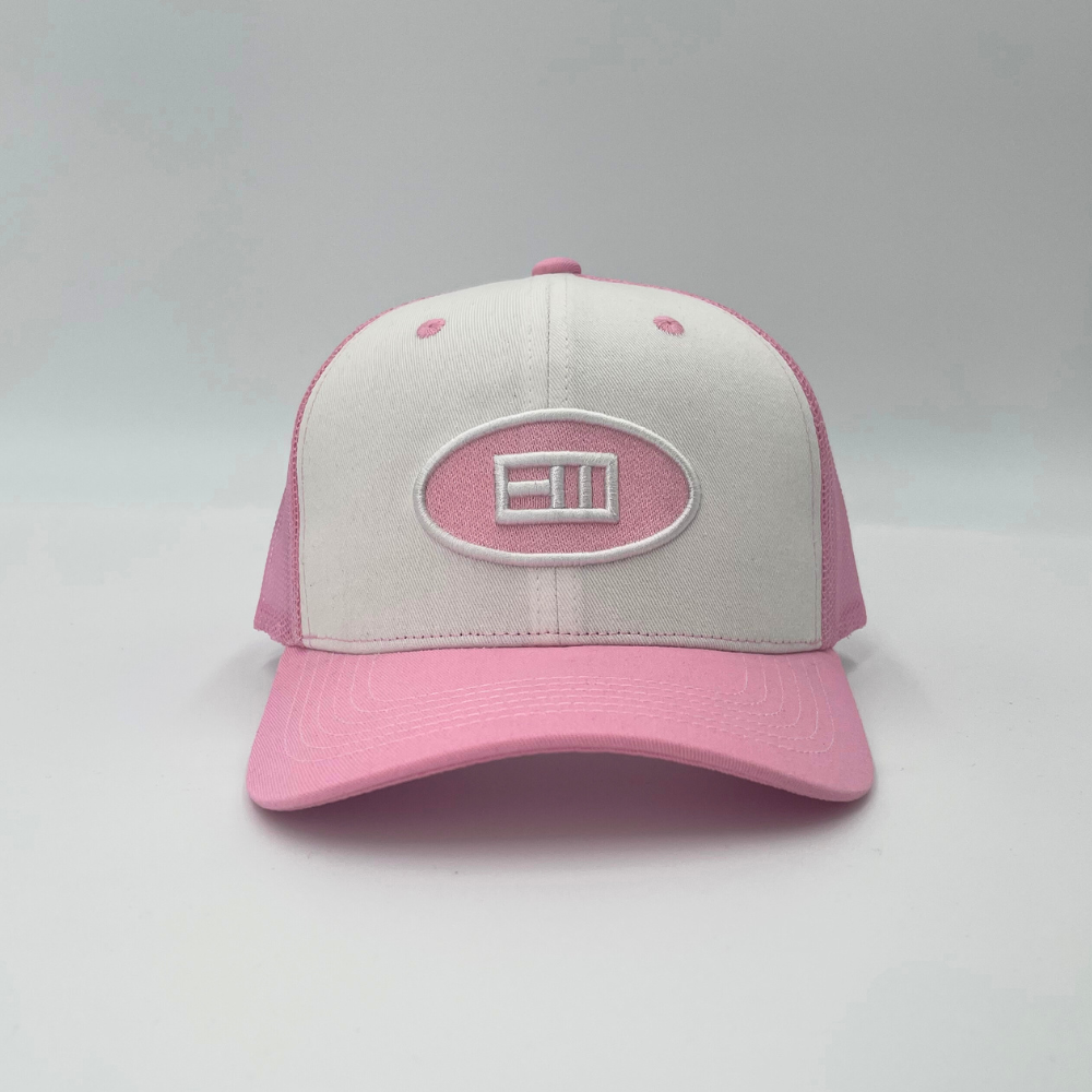 Empty Whole Ellipse Logo Trucker Hat - Pink