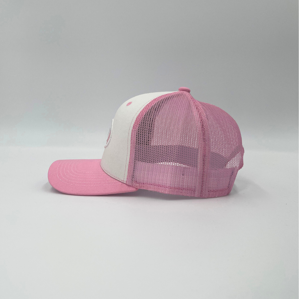 Empty Whole Ellipse Logo Trucker Hat - Pink