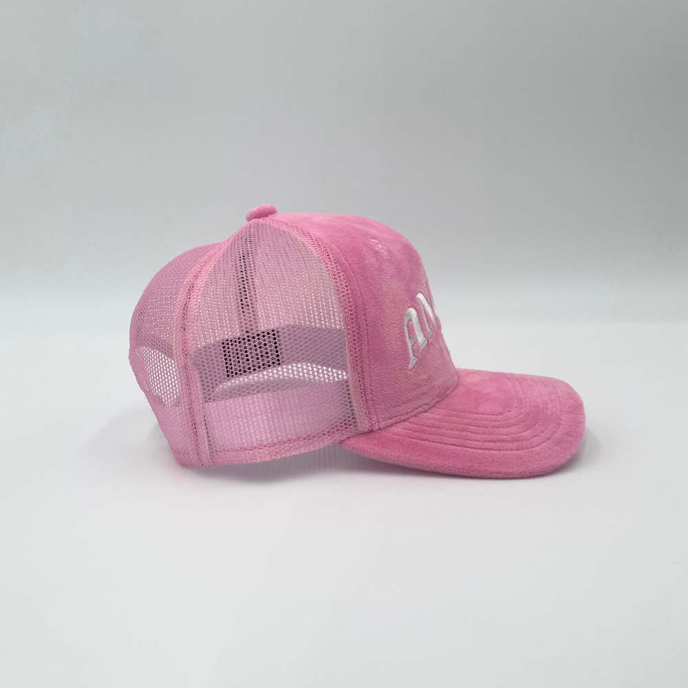 Velvet Angel Trucker Hat Pink - Empty Whole | Women's streetwear brand