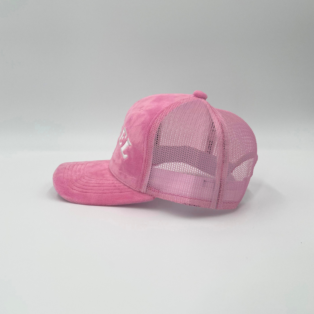 Velvet Angel Trucker Hat Pink - Empty Whole | Women's streetwear brand