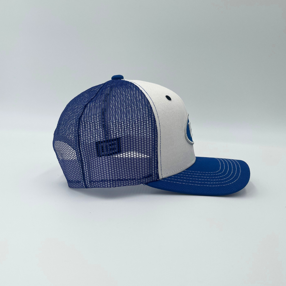 Empty Whole Ellipse Logo Trucker Hat - Blue