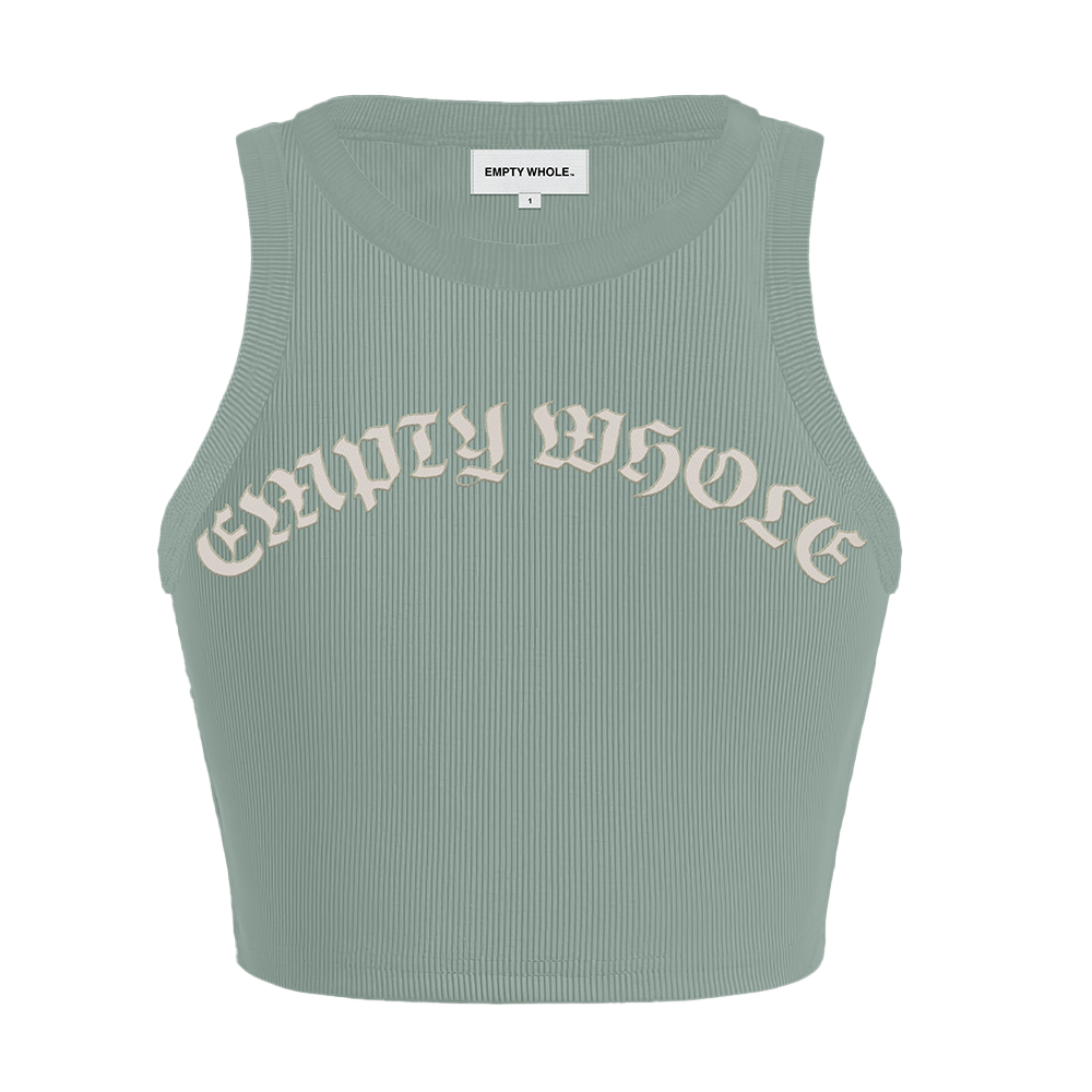 Empty Whole Script Logo Tank Top - Coastal Sage