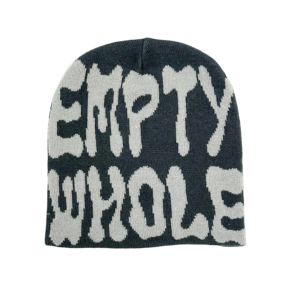 Gray Empty Whole Beanie