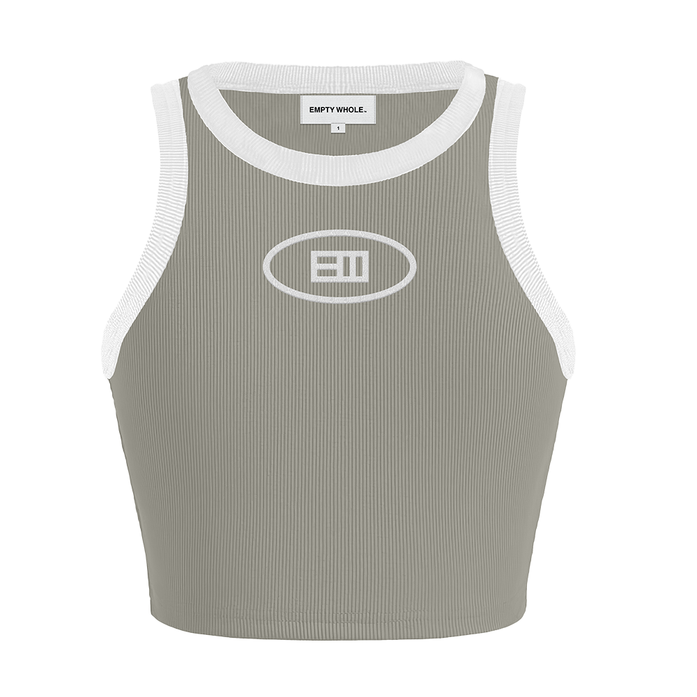 Empty Whole Ellipse Logo Tank Top - Gray