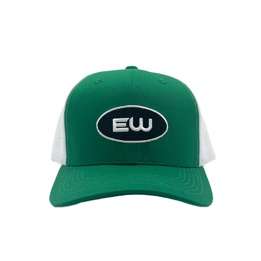 EW Trucker Hat - Green - Empty Whole Women's Streetwear - Girls Snapback Trucker Hat