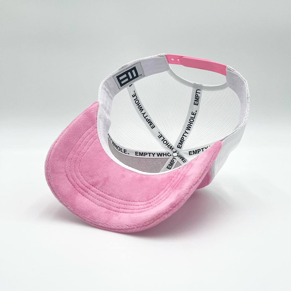 Velvet Love / Hate Trucker Hat - Pink - Empty Whole Women's Streetwear - Girls Snapback Trucker Hat