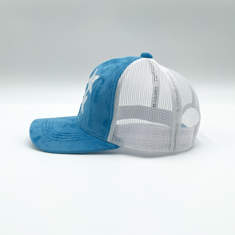 Velvet Star Family Trucker Hat - Blue - Empty Whole Women's Streetwear - Girls snapback Trucker Hat