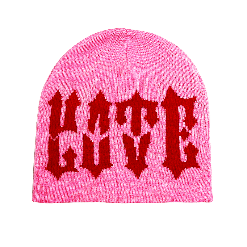 Empty Whole Love / Hate Beanie - Pink / Red