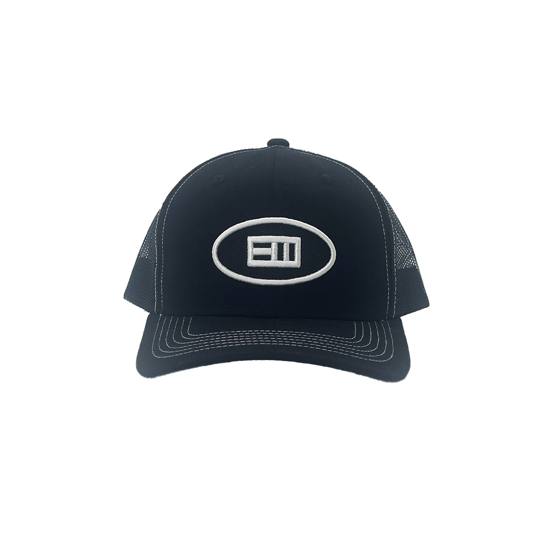 Ellipse Logo Trucker Hat - Black on Black
