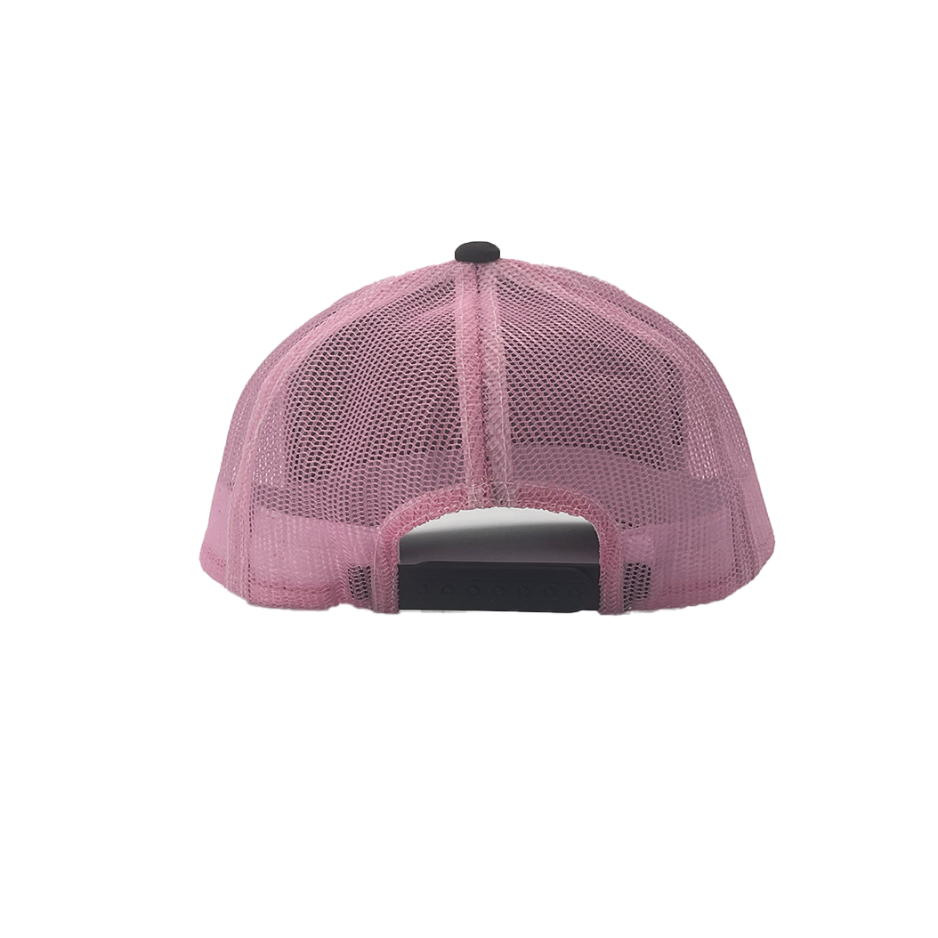 Ellipse Logo Trucker Hat - Brown + Pink