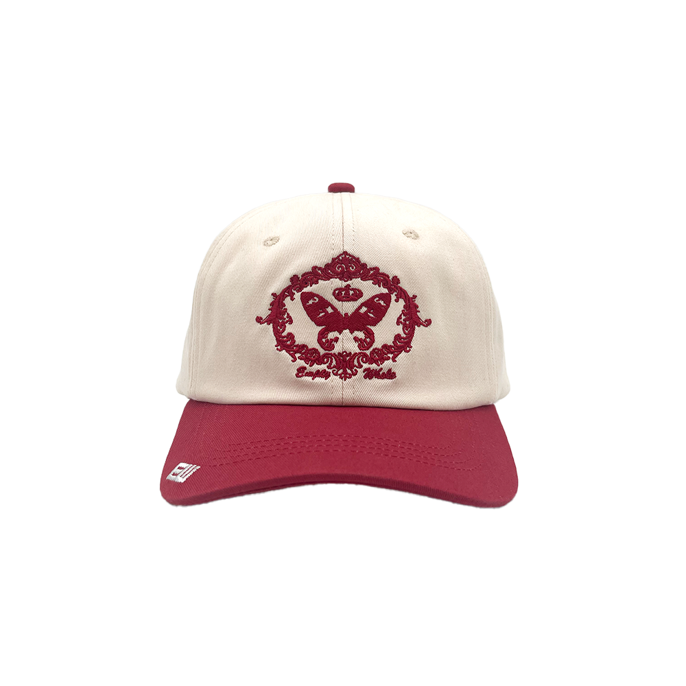 Empty Whole Butterfly Dad Hat - Burgundy / Cream - Empty Whole Women's Streetwear - Girls Dad Hat