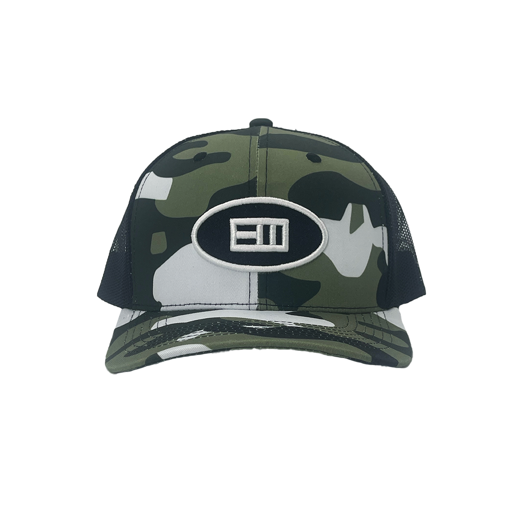 Ellipse Logo Trucker Hat - Green Camo