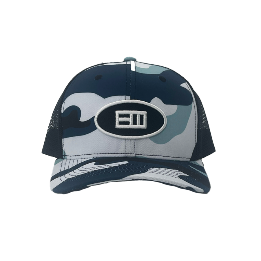 Ellipse Logo Trucker Hat - Ocean Camo