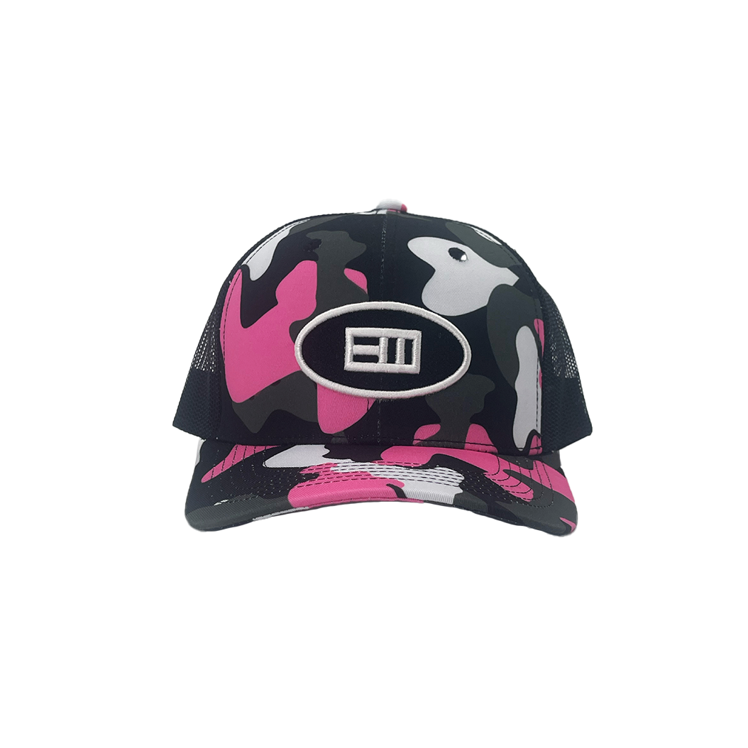 Ellipse Logo Trucker Hat - Pink Camo