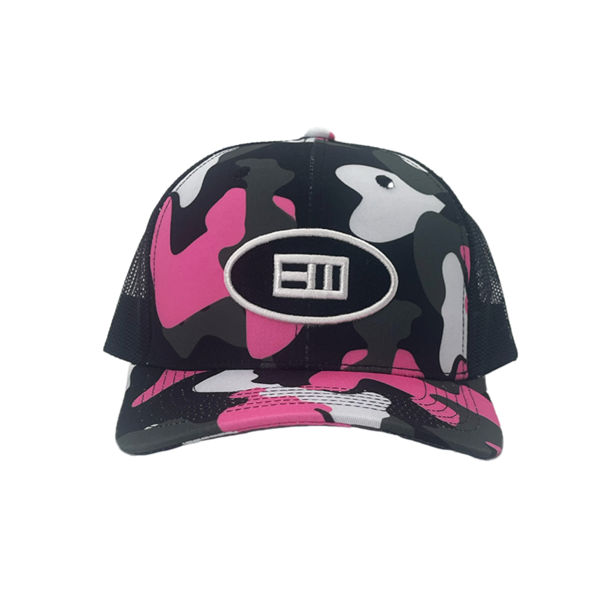 Ellipse Logo Trucker Hat - Pink Camo