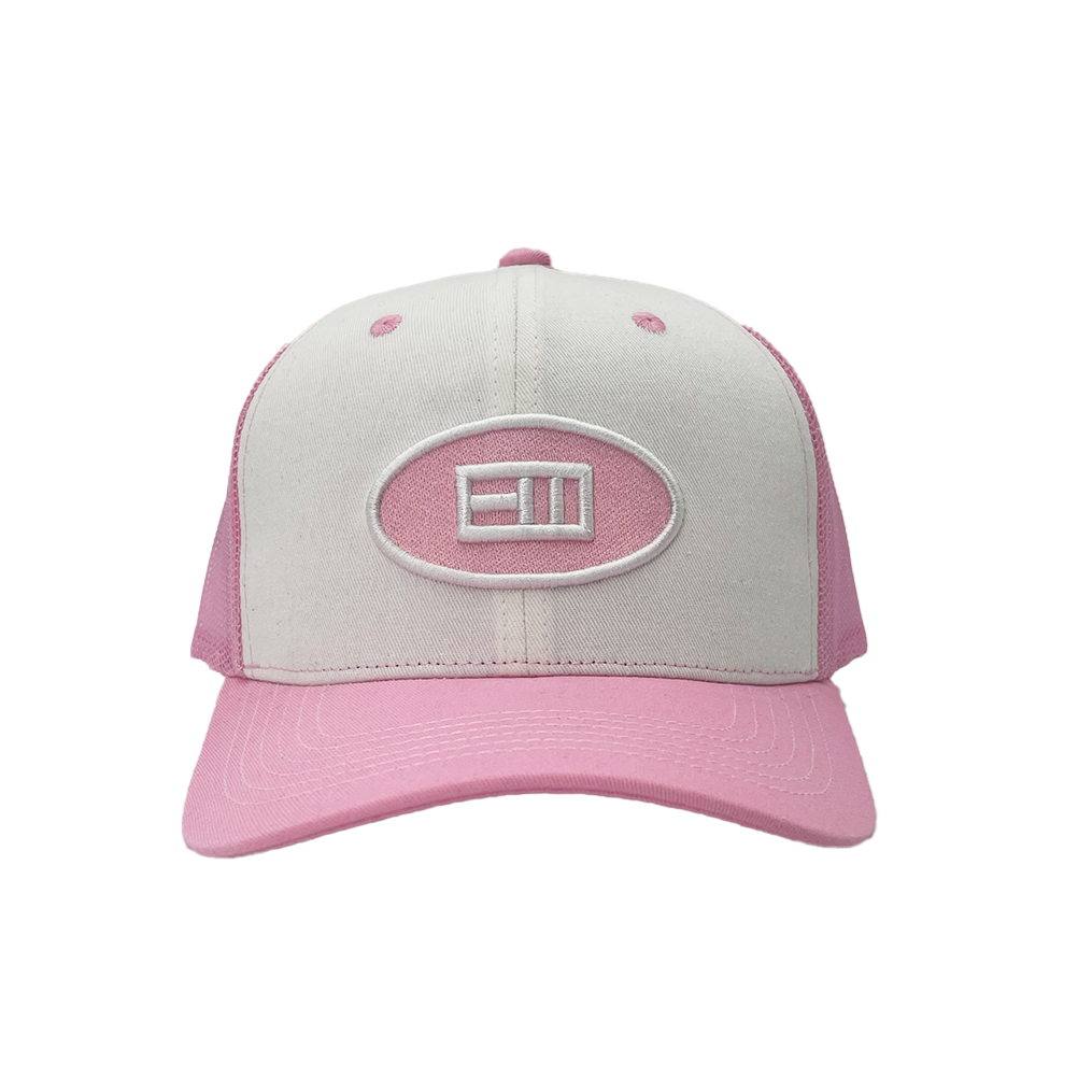 Empty Whole Ellipse Logo Trucker Hat - Pink