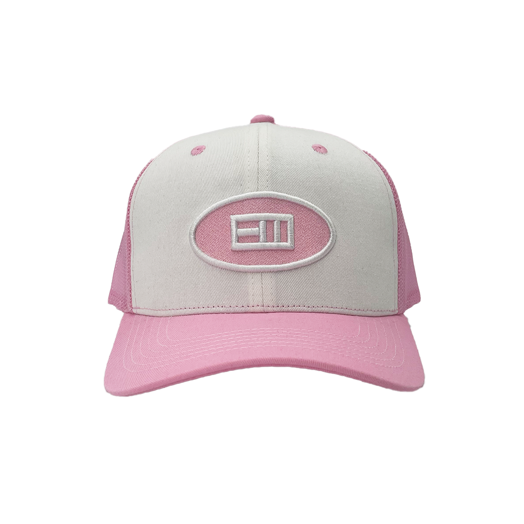 Empty Whole Ellipse Logo Trucker Hat - Pink