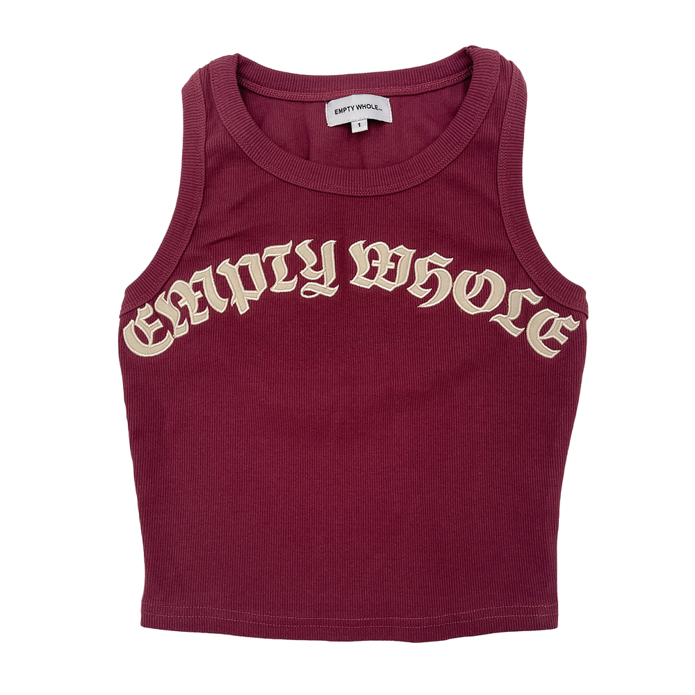 Script Logo Tank Top - Burgundy