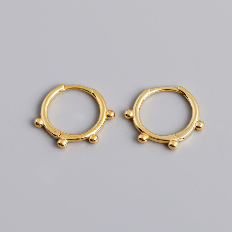 Gold Huggie Hoop Earrings 