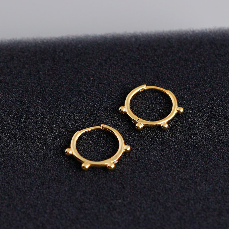 Gold Huggie Hoop Earrings 