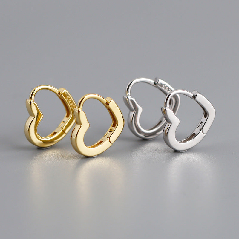 Heart Shaped Hoop Earrings