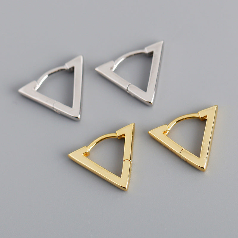 Square Edge Hoop Earrings - Triangle (Small Only)
