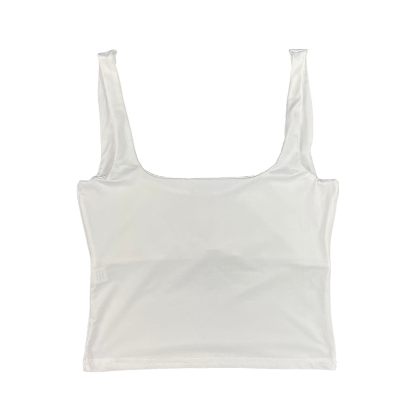 White Front Ruffle Crop Top Empty Whole