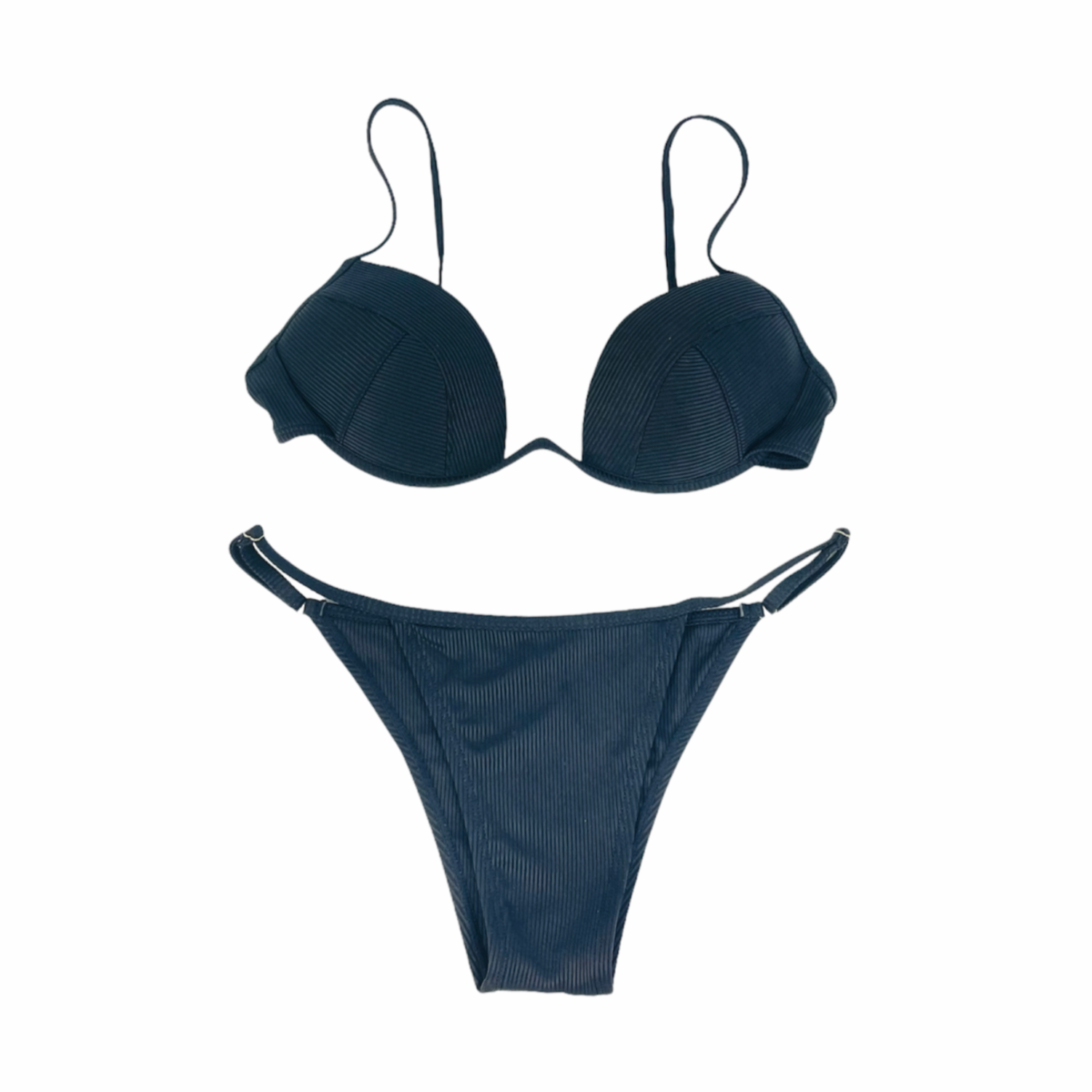 Black Deluxe V Shape Bikini Set - Empty Whole Swimwear