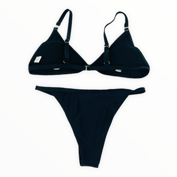Black V-Ring Bikini Set - Empty Whole Swimwear
