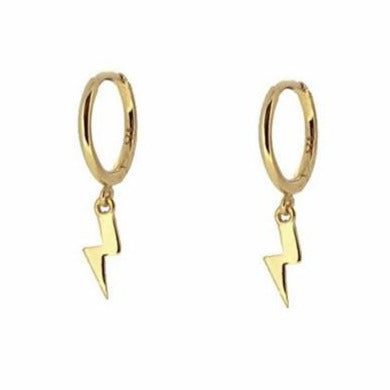 Lightning Bolt Huggie Hoop Earrings from Empty Whole™ Jewelry.