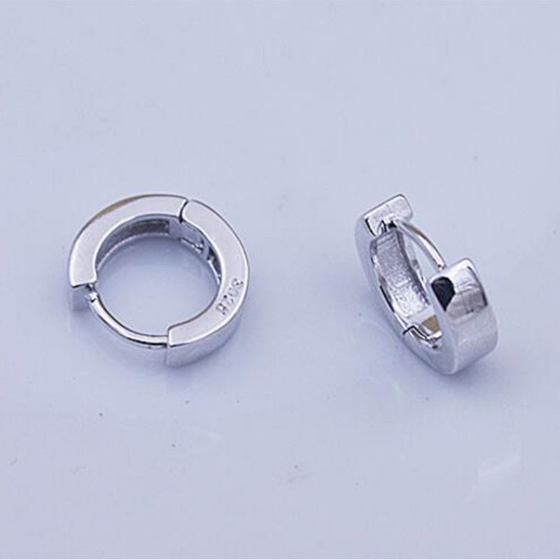 Silver Huggie Hoop Earrings Empty Whole Jewelry