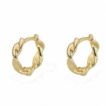 Twisted Huggie Hoop Earrings Gold Empty Whole Jewelry