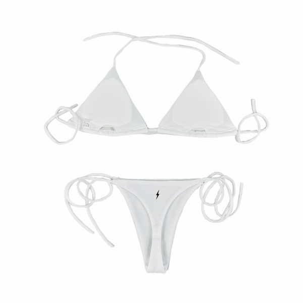 White Sexy String Swim Set - Empty Whole Swimwear
